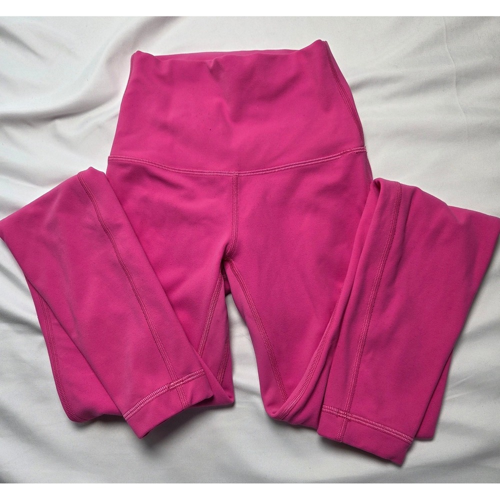 Lululemon Align High Rise Pant  Pink Nulu Yoga Leggings Womens Size 2 - Picture 3 of 6